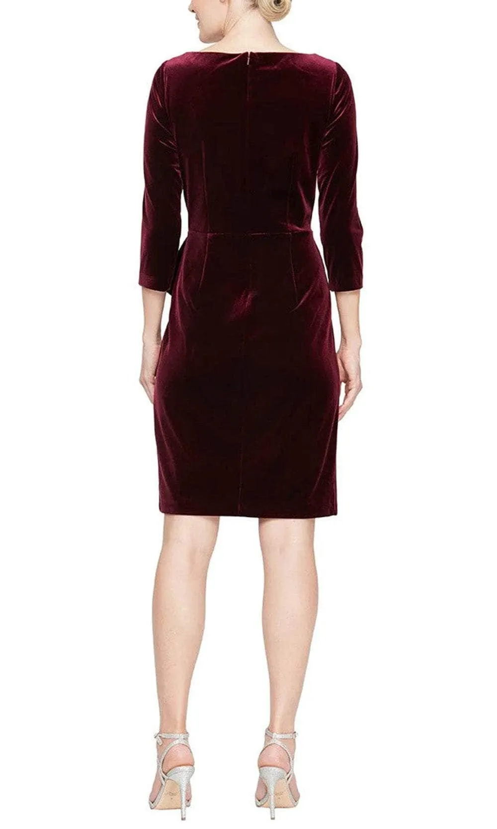 Alex Evenings Short Velvet Sheath Dress 8191938