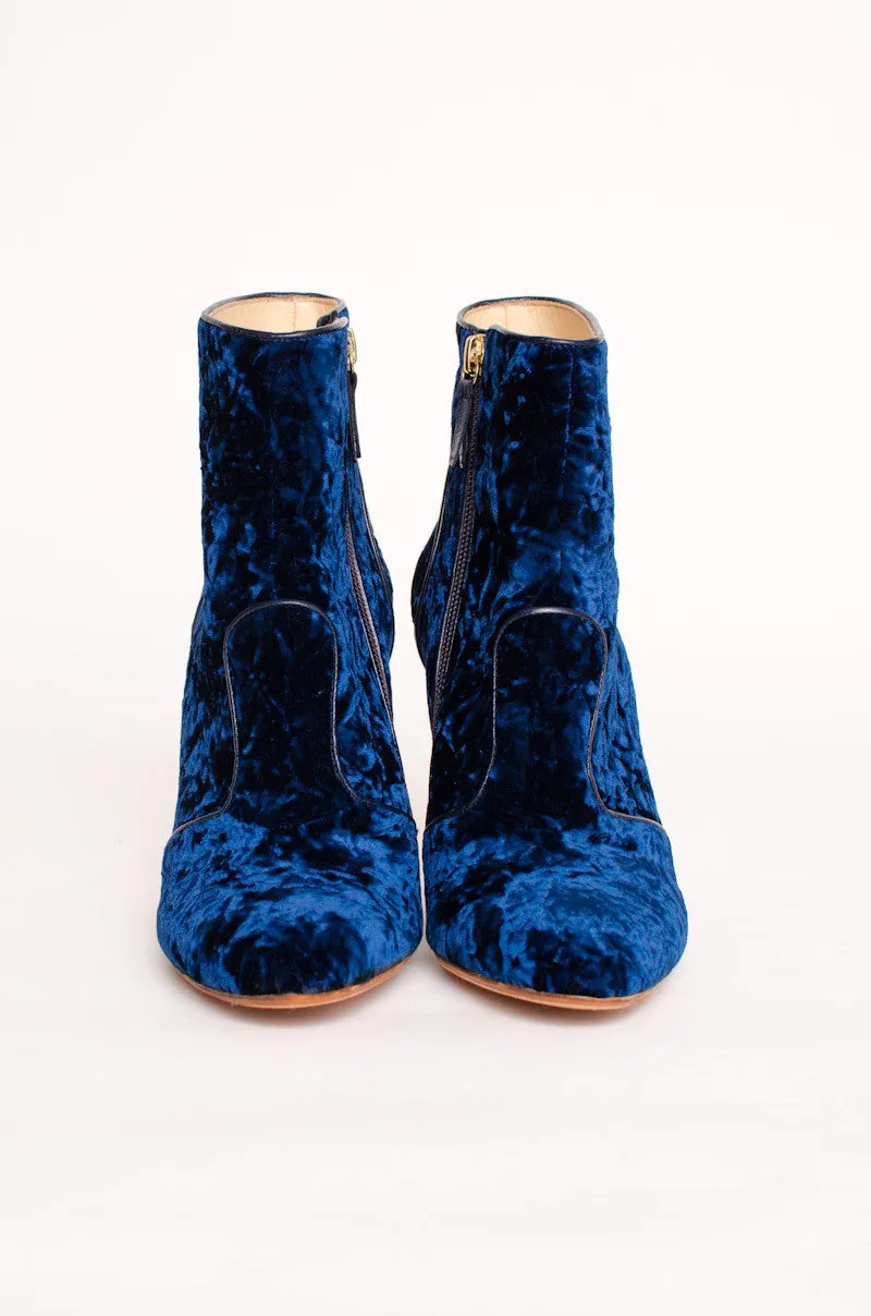 AMELIE CRUSHED VELVET BOOTIES