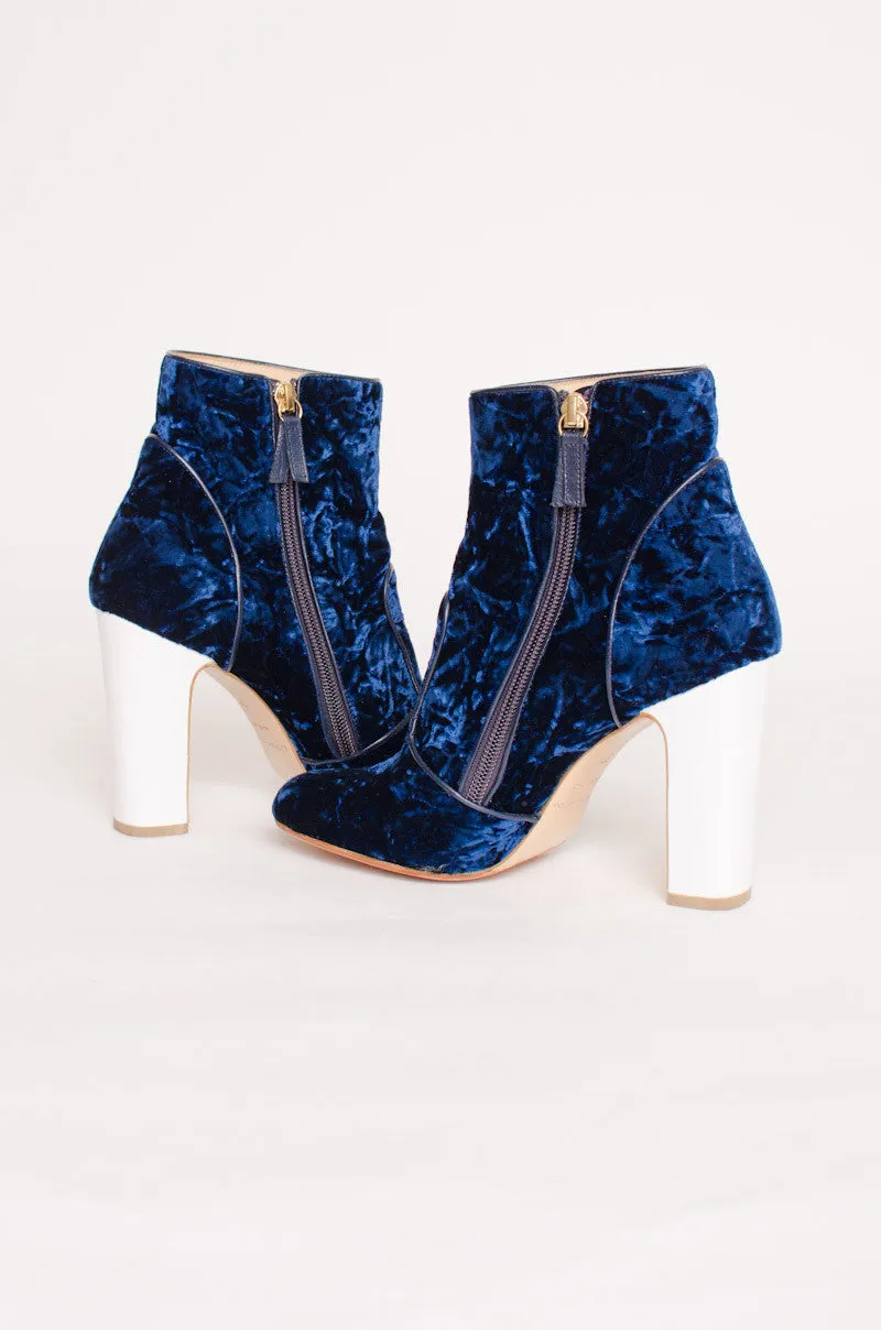 AMELIE CRUSHED VELVET BOOTIES