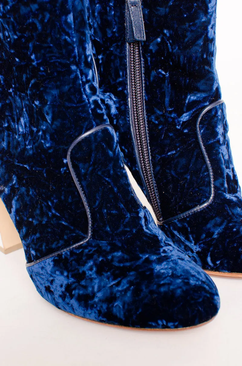 AMELIE CRUSHED VELVET BOOTIES