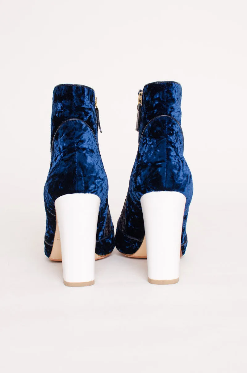 AMELIE CRUSHED VELVET BOOTIES