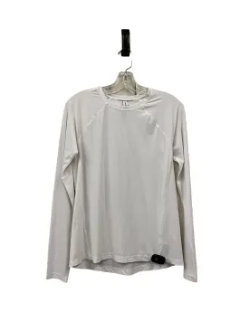 Athletic Top Long Sleeve Crewneck By Athleta In White, Size: S