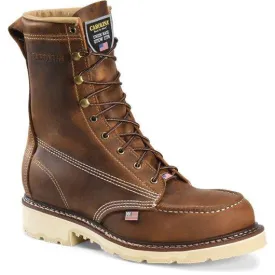 Carolina Men's Ferric  USA Made 8" Steel toe Moc Toe Work Boot - Brown - CA7516