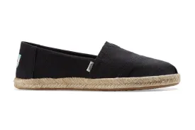 Charcoal Black Vegan Canvas Espadrilles