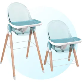 Children Of Design Non-Reclinable Classic Wooden High Chair - Blue