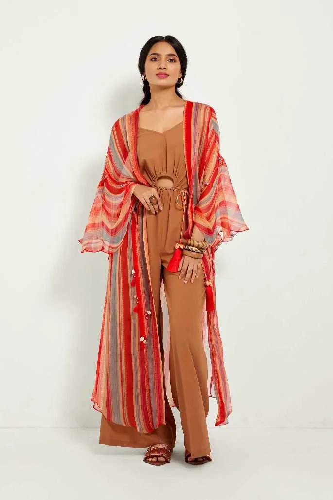 Desert Sand Cut-Out Jumpsuit