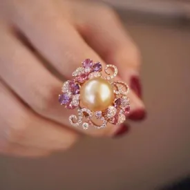 Golden South Sea Pearl Ring (Accept Pre-order)