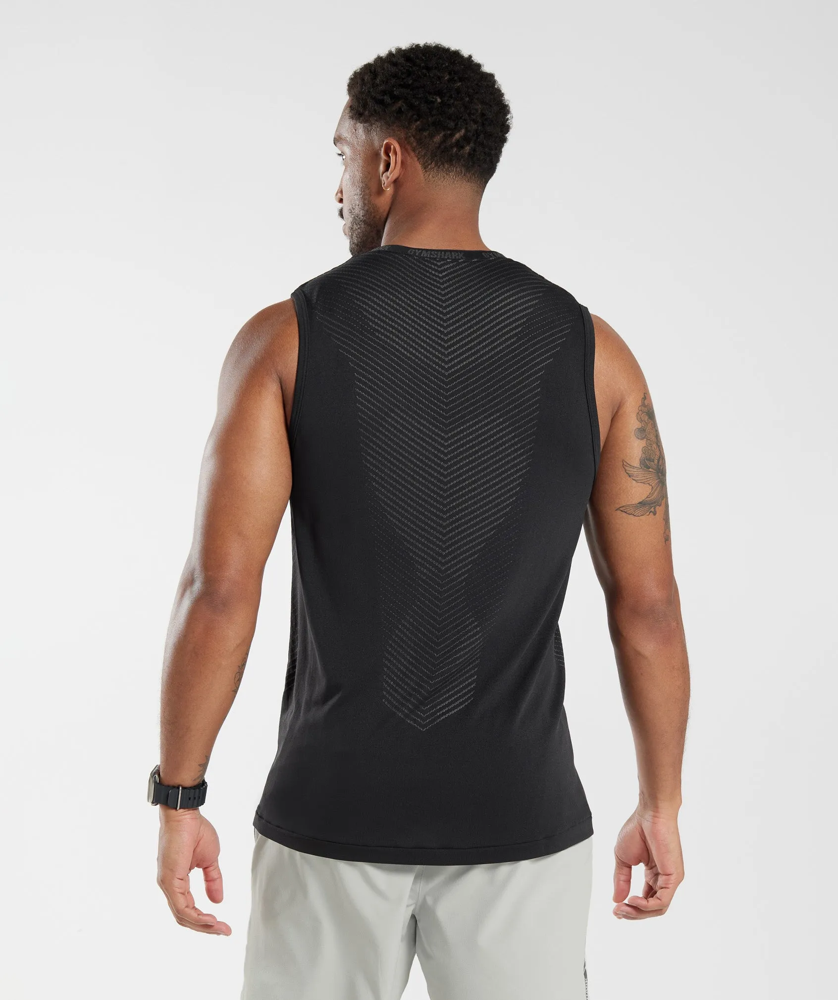 Gymshark Apex Tank - Black/Silhouette Grey