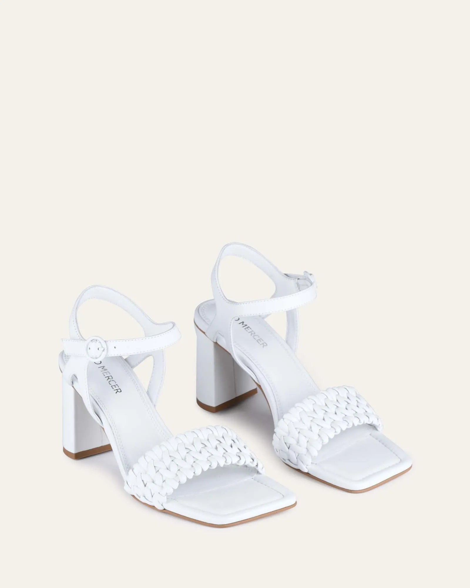 KIRBY HIGH HEEL SANDALS WHITE