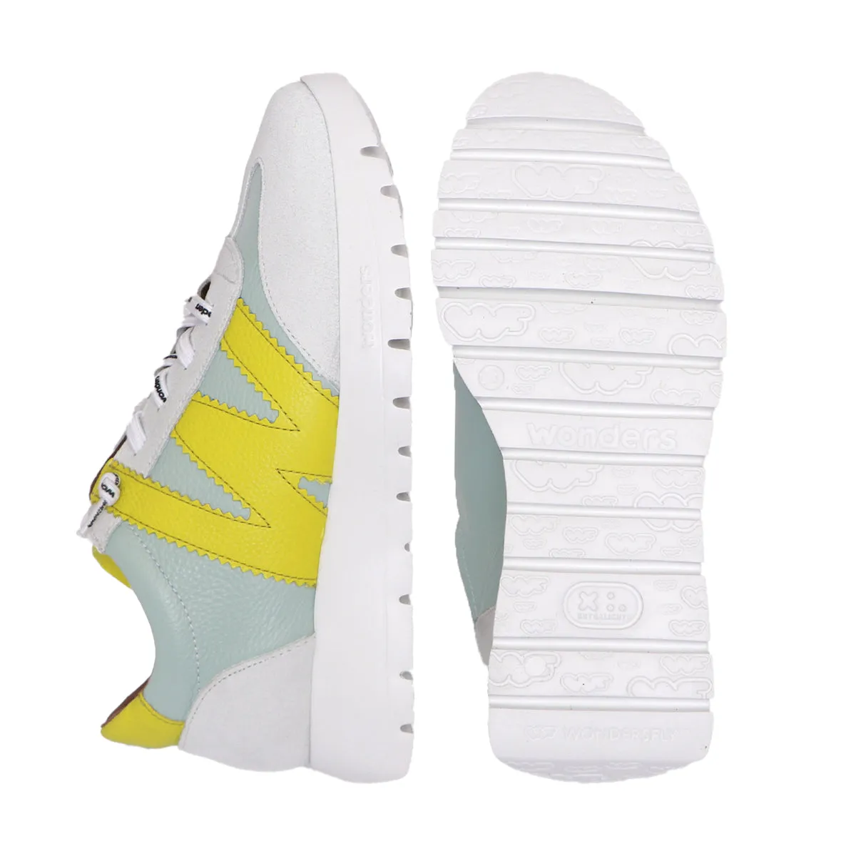 Martha Aqua White WondersFLY Supported Sneakers