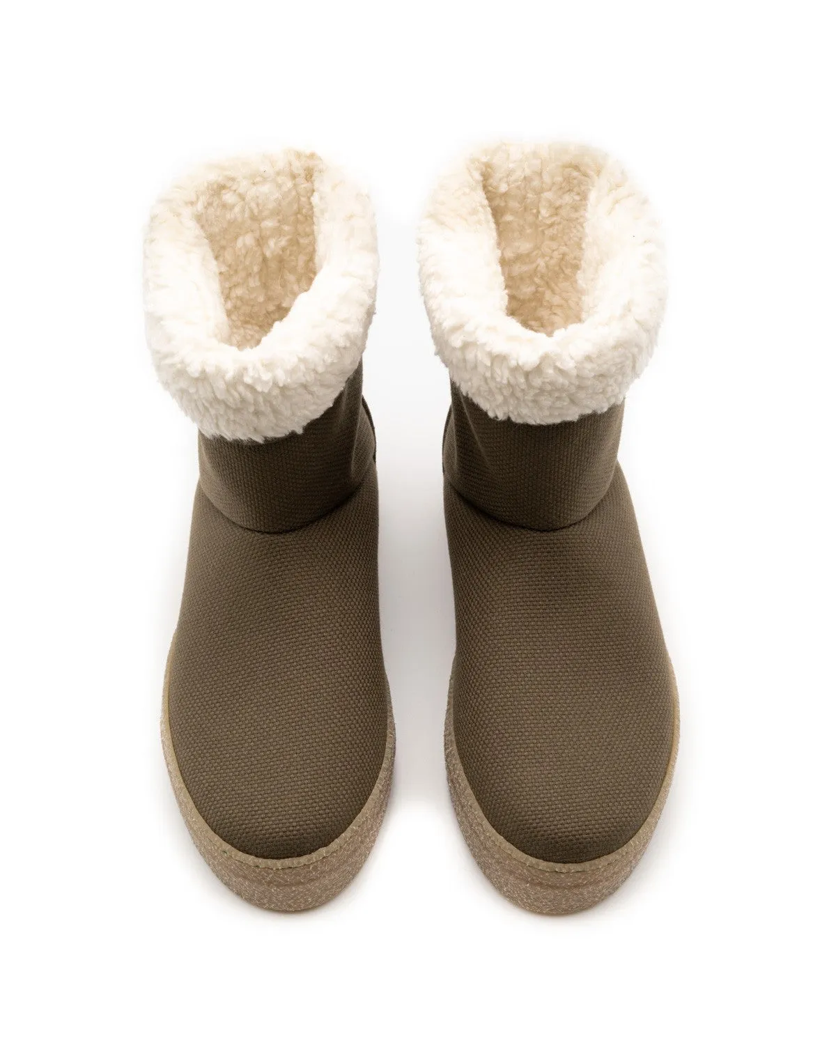 Vegan winter bootie khaki JOY002